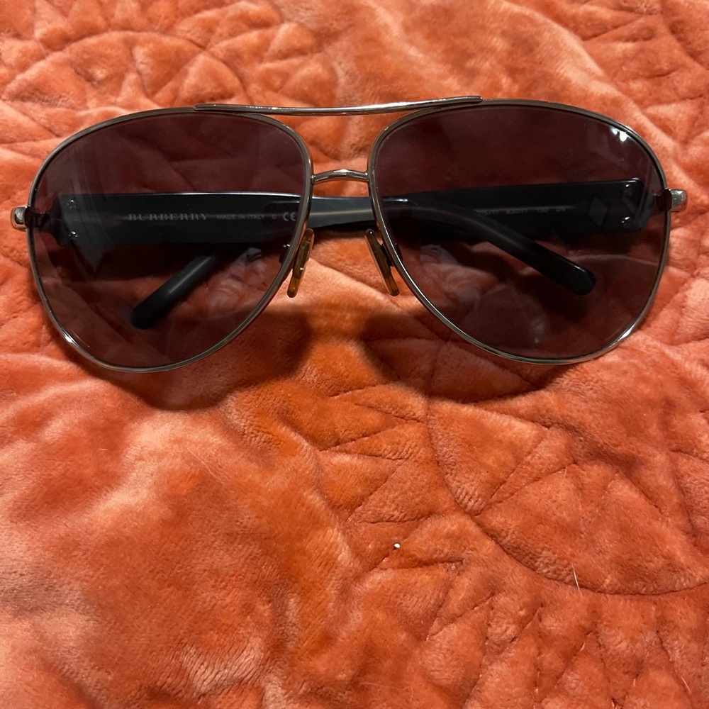 Burberry Aviator Sunglasses with Dark Lenses